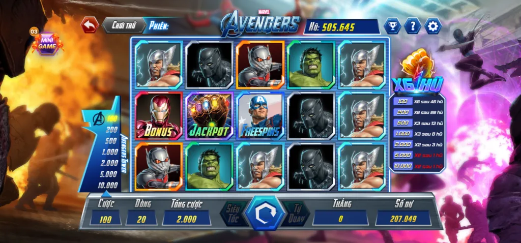 slot avengers betvip